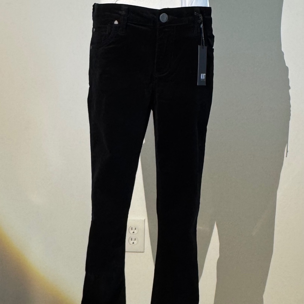 KUT, Karen Baby Bootcut Corduroys, Black, Size 6